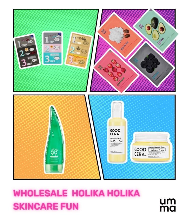 Wholesale Holika Holika Skincare Fun. Available at umma.