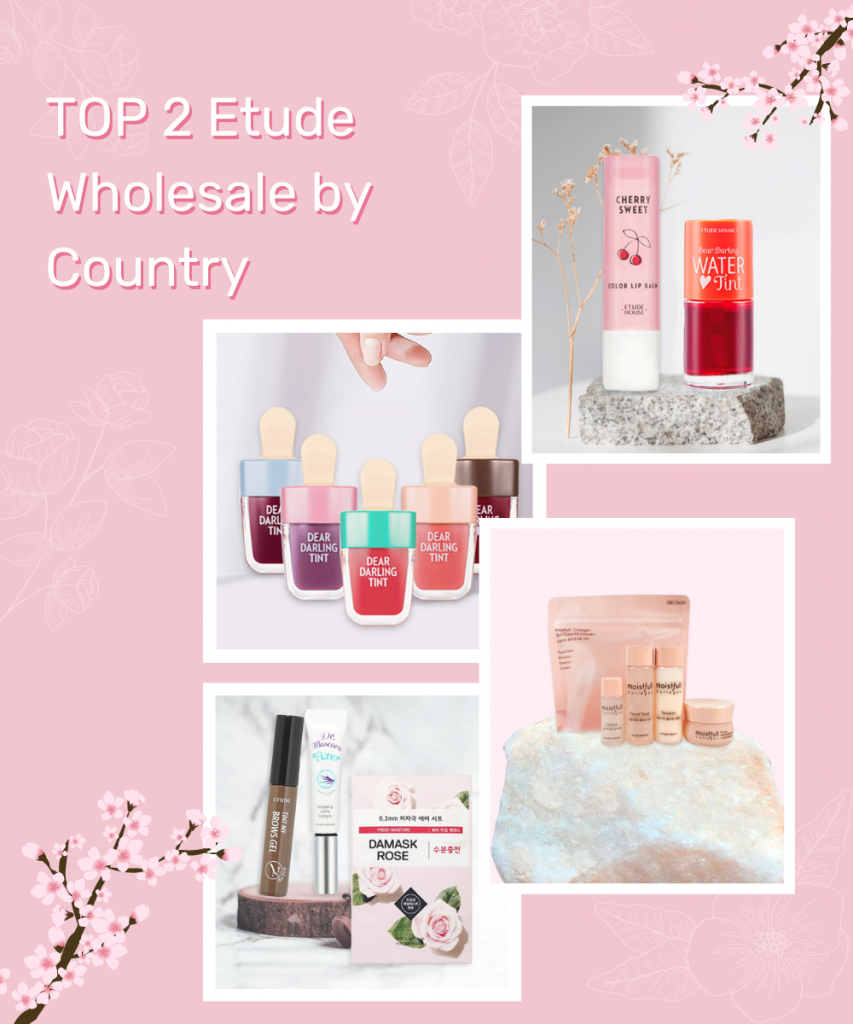 top 2 ETUDE products wholesale by country