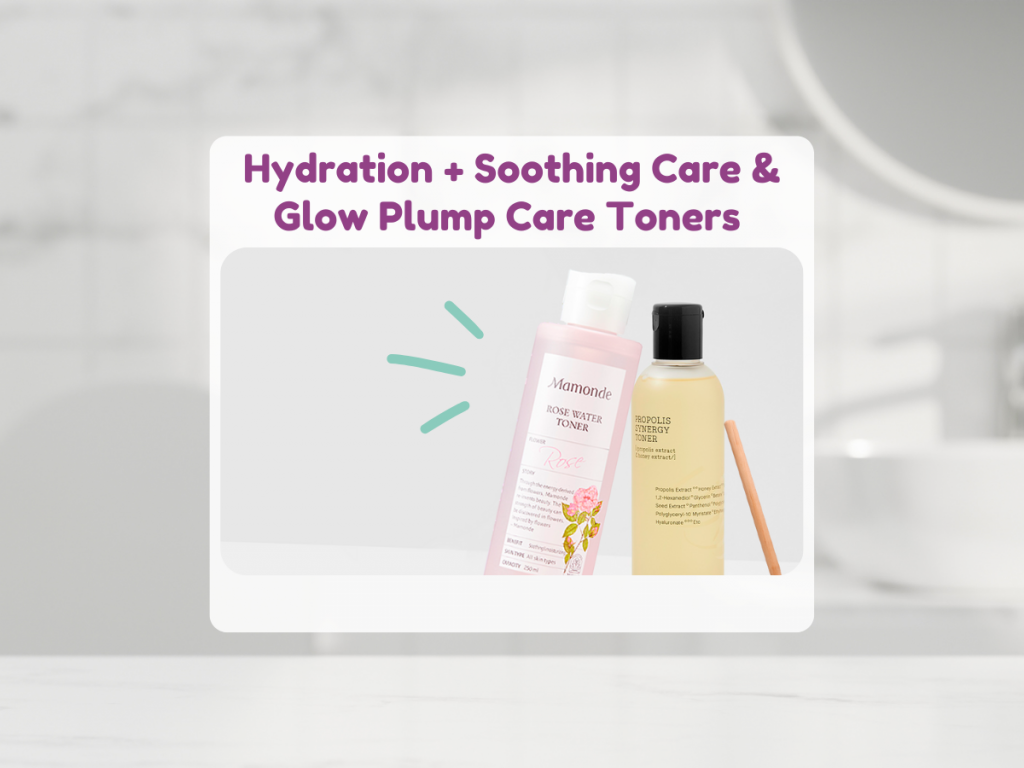 hydration & soothing, glow plump care toners available for wholesale at umma