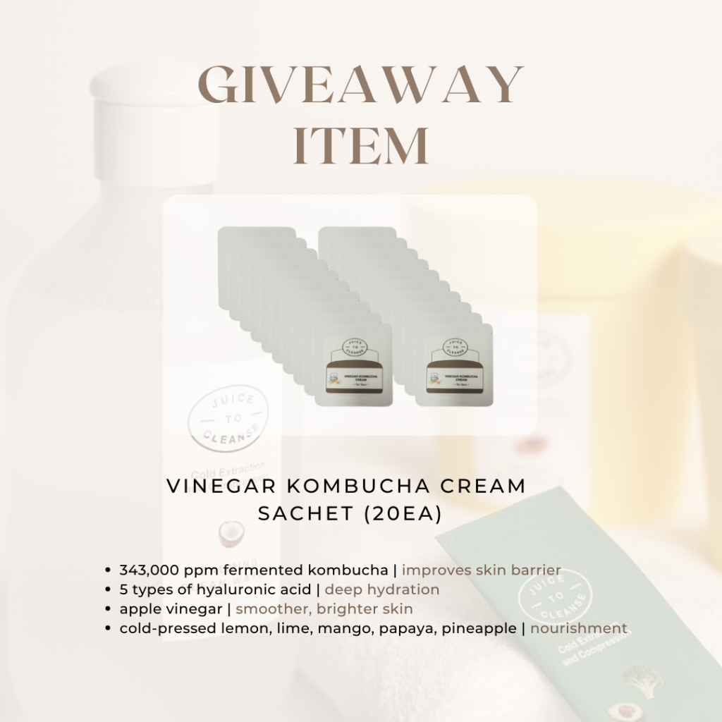 Vinegar Kombucha Cream Sachet Giveaway Item