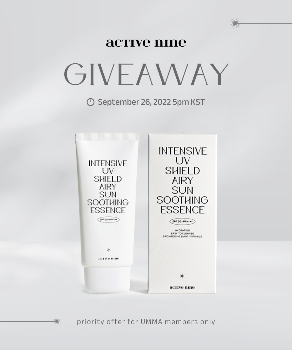 [Closed] For Active Skin ; ACTIVE NINE Giveaway