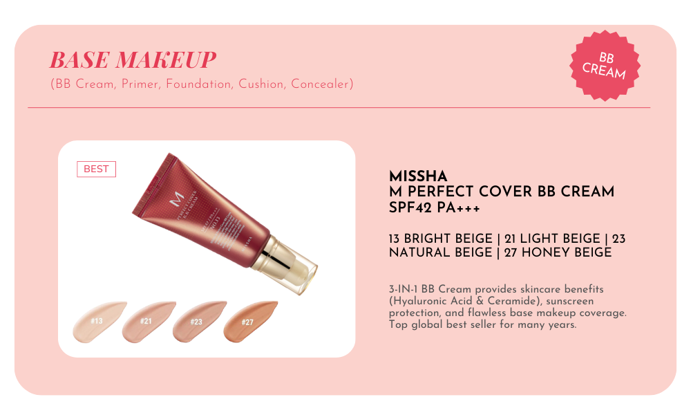 MISSHA M PERFECT COVER BB CREAM SPF42 PA+++ wholesale at UMMA