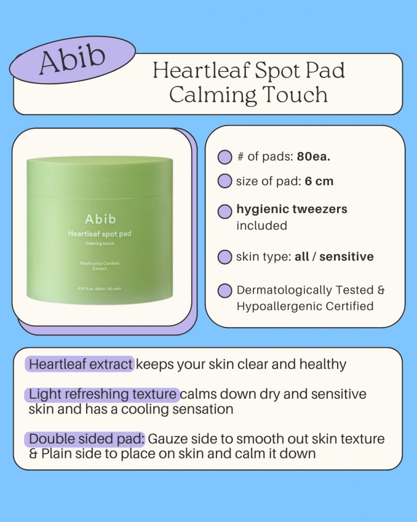 Abib Heartleaf Spot Pad Calming Touch wholesale at UMMA