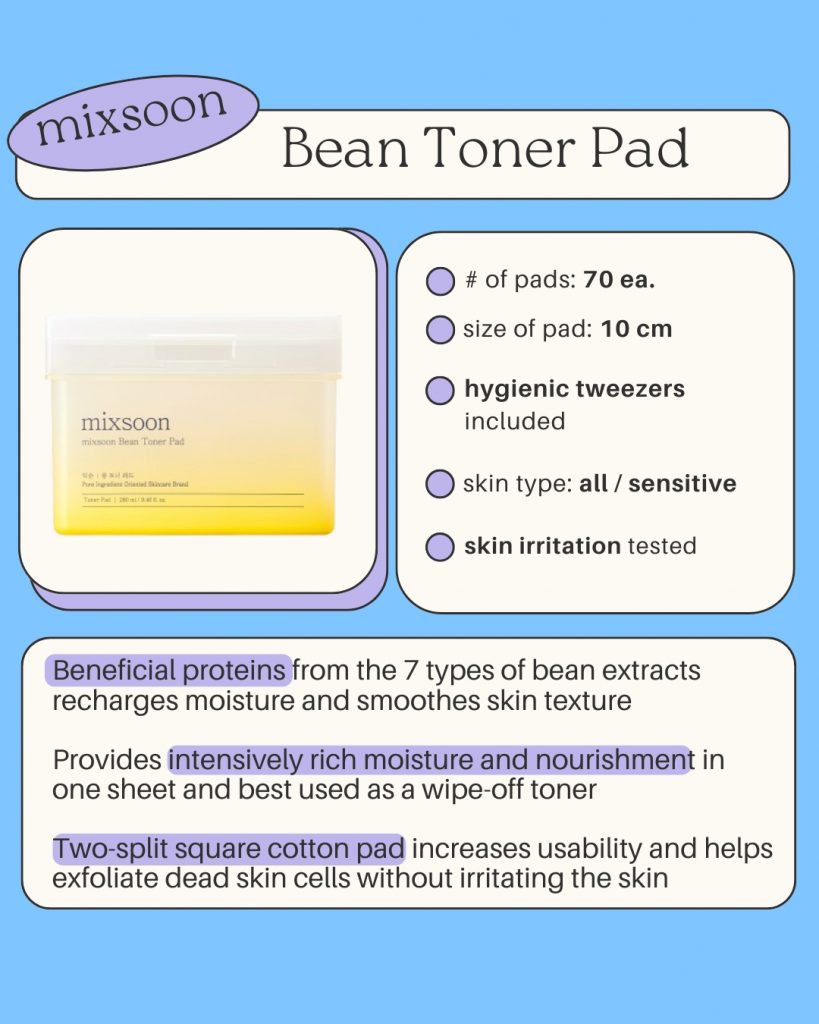 Mixsoon Bean Toner Pad wholesale at UMMA
