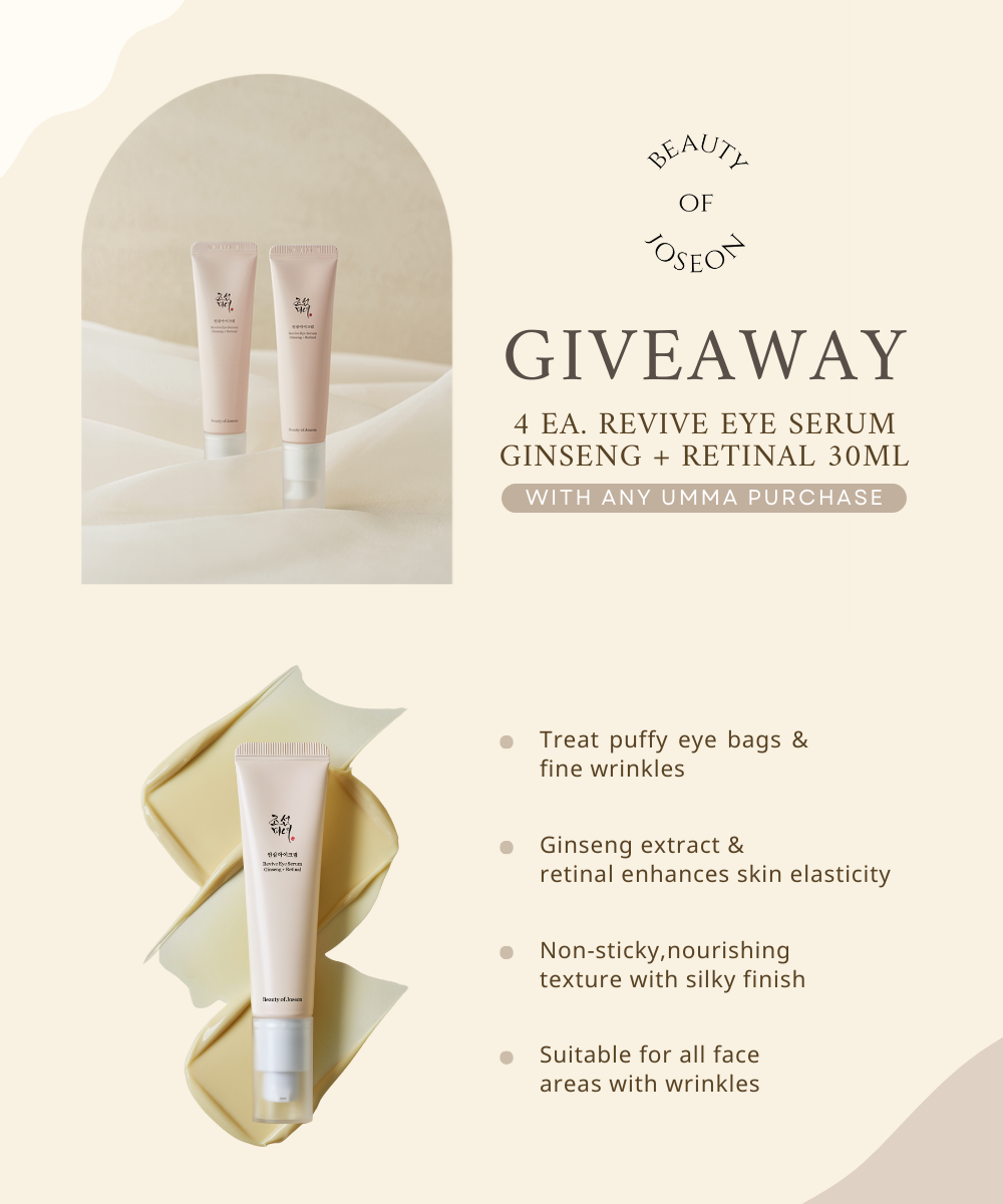 Beauty of Joseon Wholesale giveaway promotion at UMMA